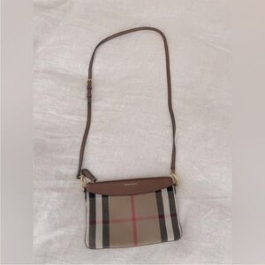 Burberry Tan and Black Crossbody Bag